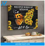 Let It Be Butterfly Wall Art Canvas