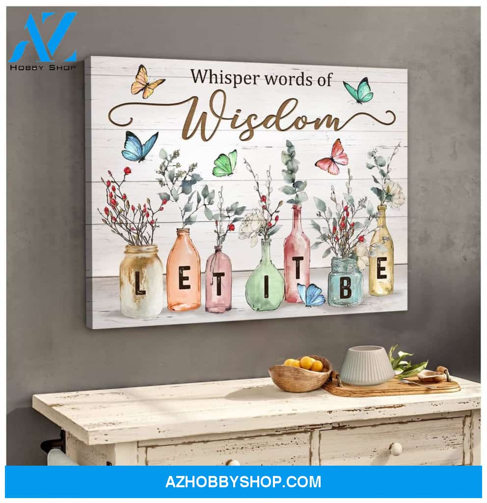 Zalooo Let It Be Butterfly Wall Art Canvas
