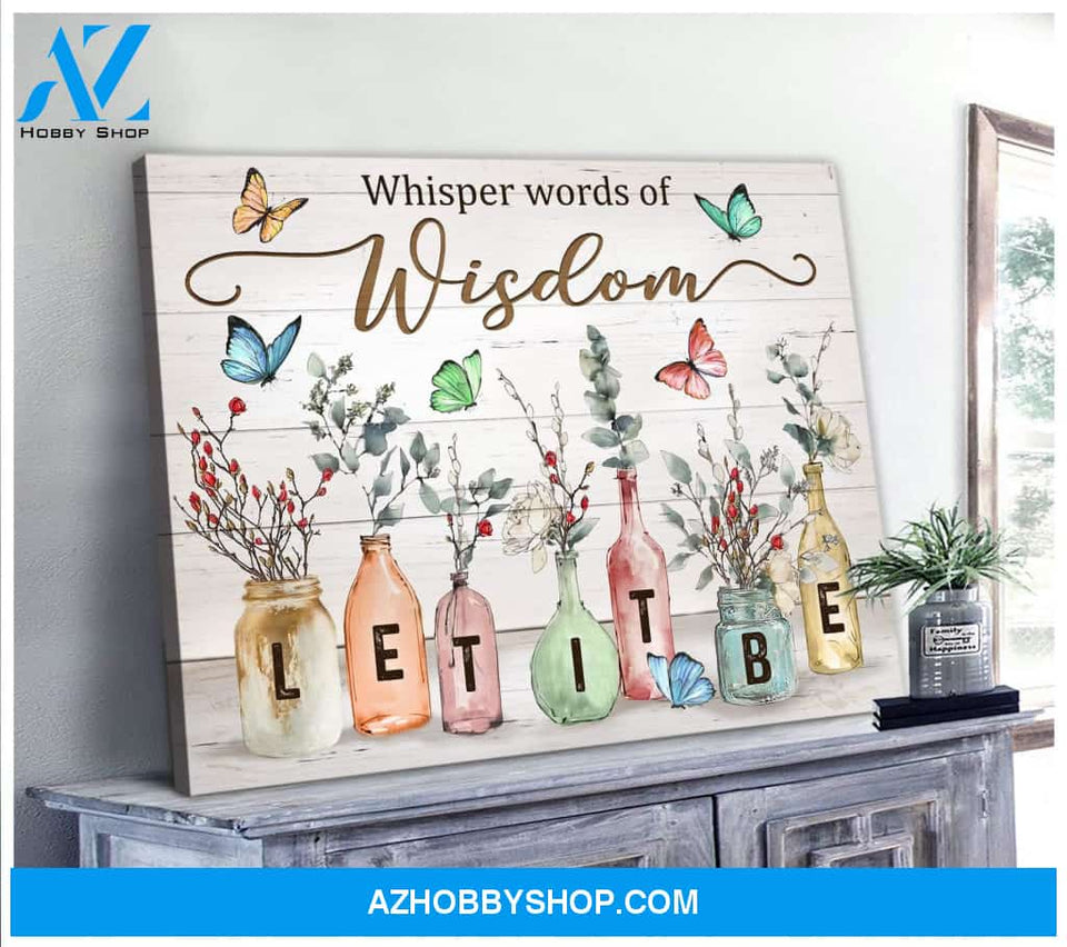 Zalooo Let It Be Butterfly Wall Art Canvas