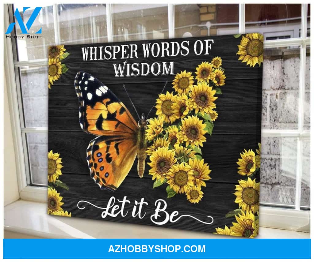 Let It Be Butterfly Wall Art Canvas