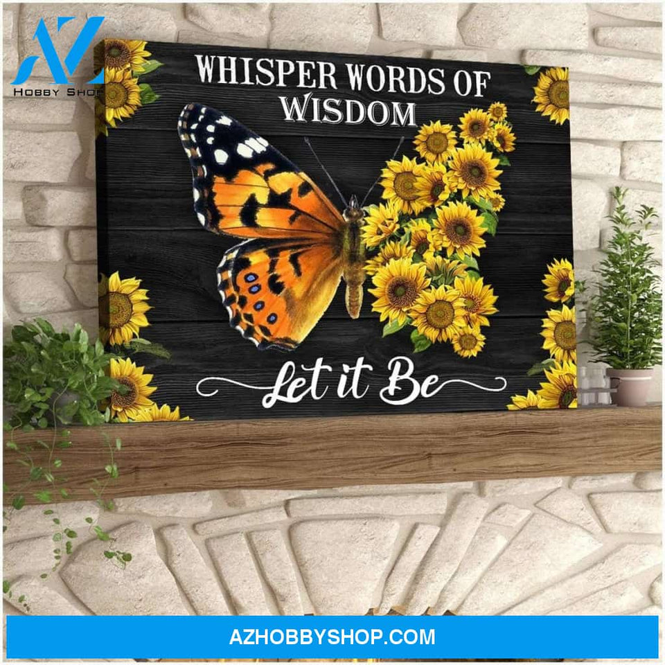 Let It Be Butterfly Wall Art Canvas