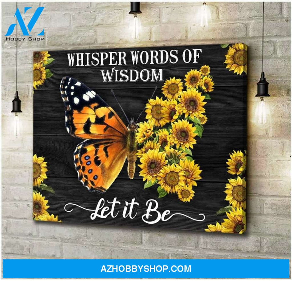 Let It Be Butterfly Wall Art Canvas