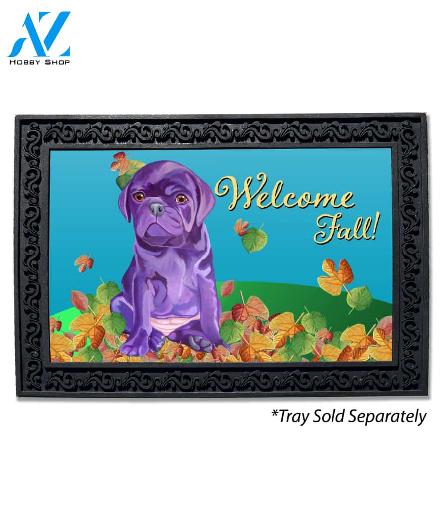 Let It Be Fall Pug Doormat - 18" x 30"