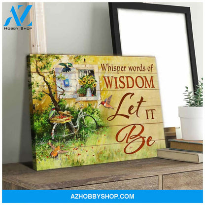 Let It Be Garden Hummingbird Canvas Wall Art, Wall Decor Visual Art