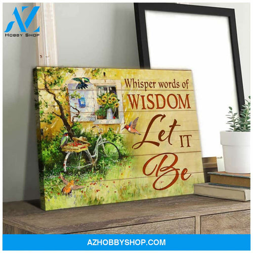 Let It Be Garden Hummingbird Canvas Wall Art, Wall Decor Visual Art