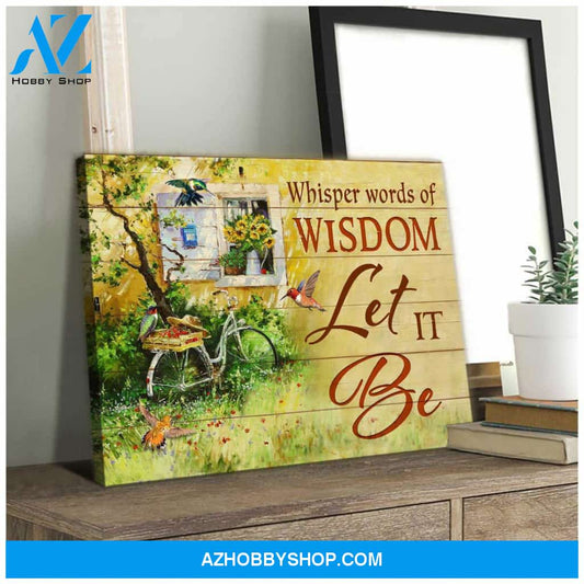 Let It Be Garden Hummingbird Canvas Wall Art, Wall Decor Visual Art