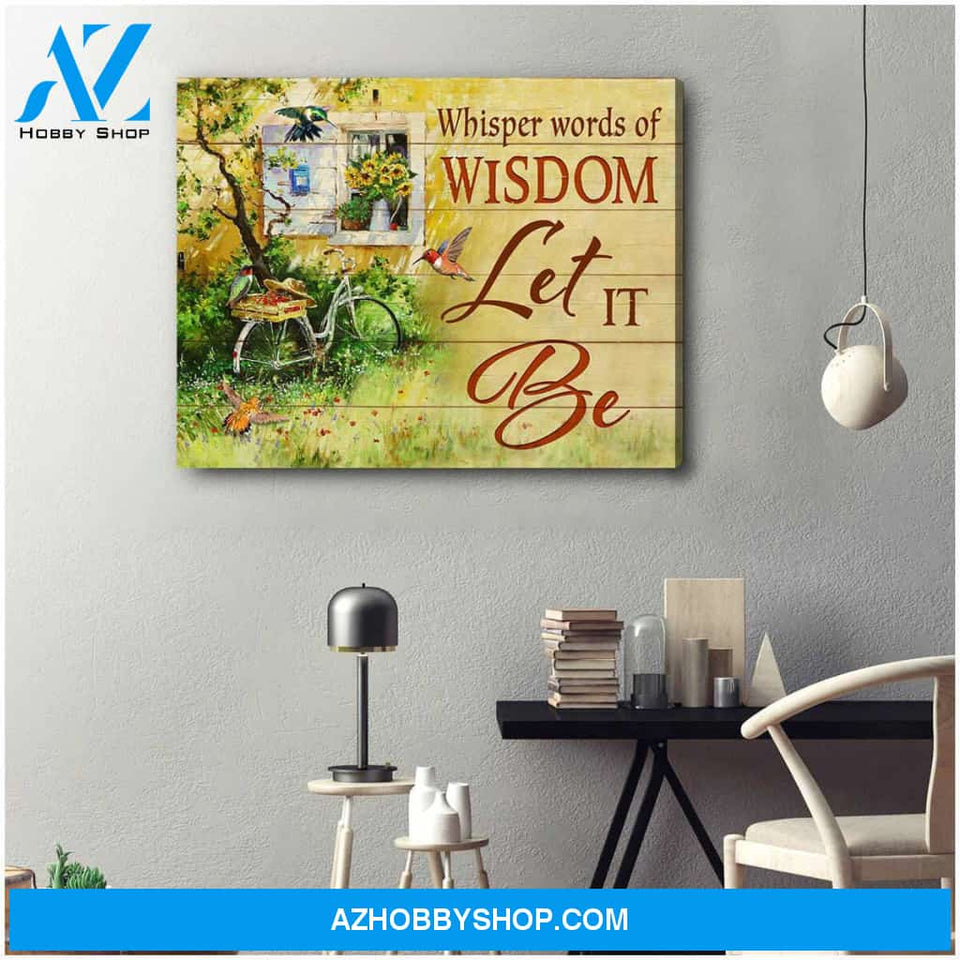 Let It Be Garden Hummingbird Canvas Wall Art, Wall Decor Visual Art