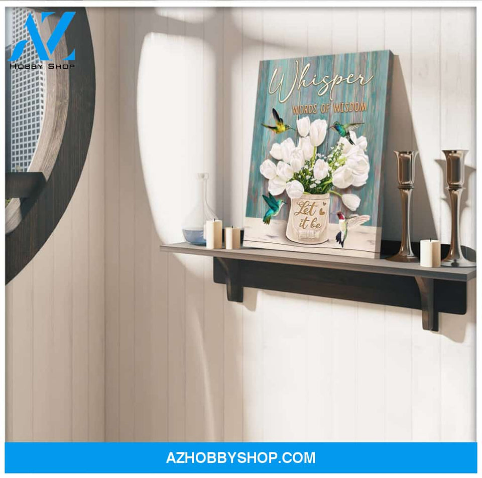 Let it be Hummingbird Canvas Wall Art Decor