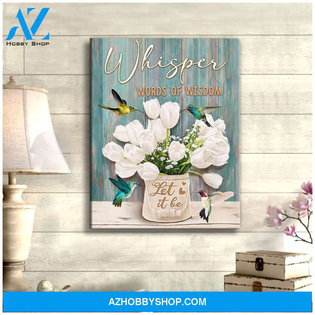 Let it be Hummingbird Canvas Wall Art Decor