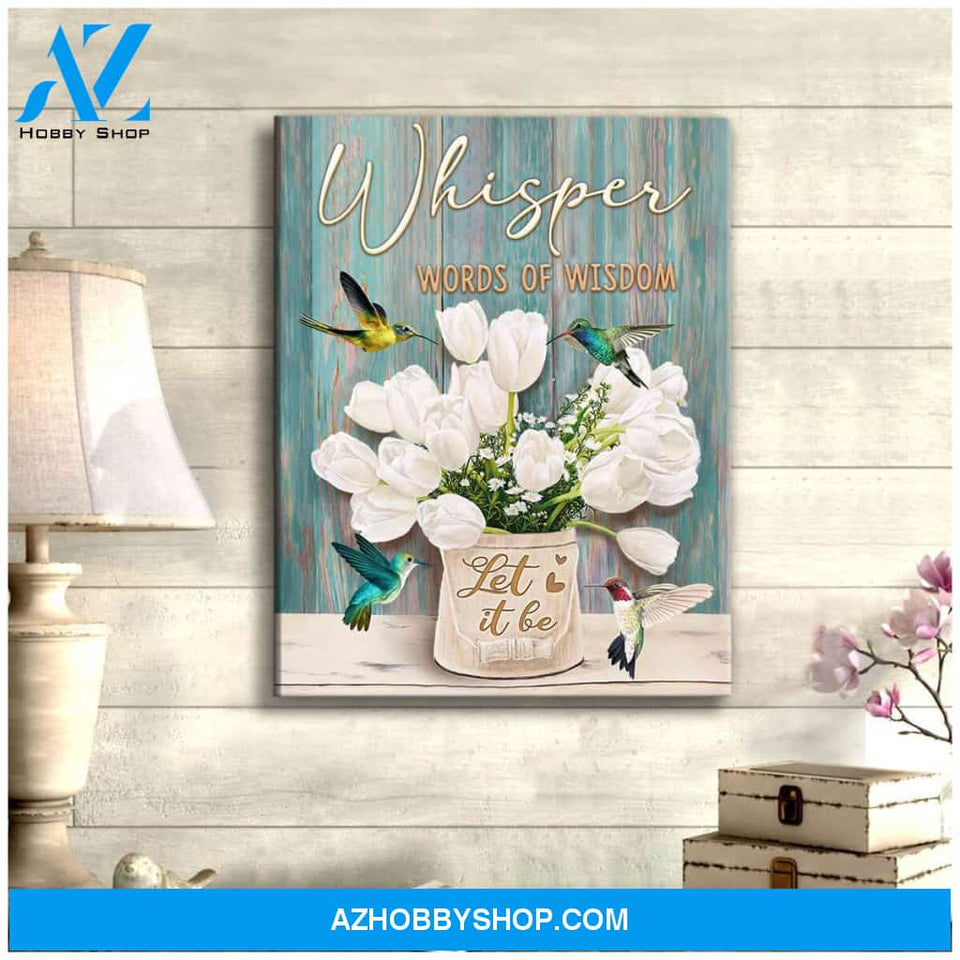 Let it be Hummingbird Canvas Wall Art Decor