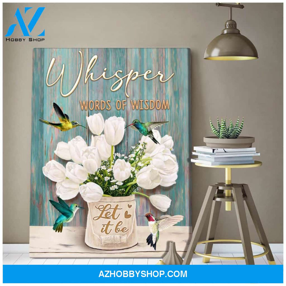 Let it be Hummingbird Canvas Wall Art Decor