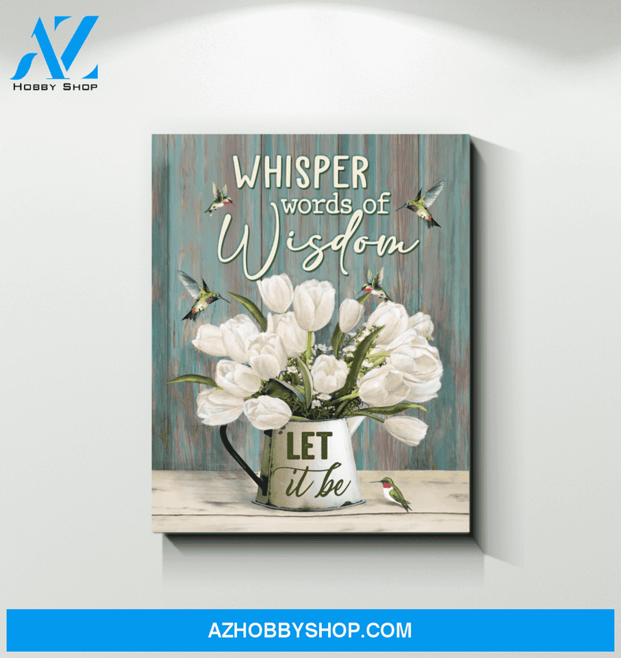 Let It Be Hummingbird Premium Canvas Wall Art