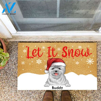 Let It Snow - Personalized Doormat