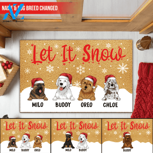 Let It Snow - Personalized Doormat