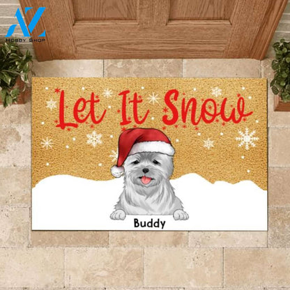 Let It Snow - Personalized Doormat