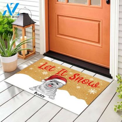 Let It Snow - Personalized Doormat