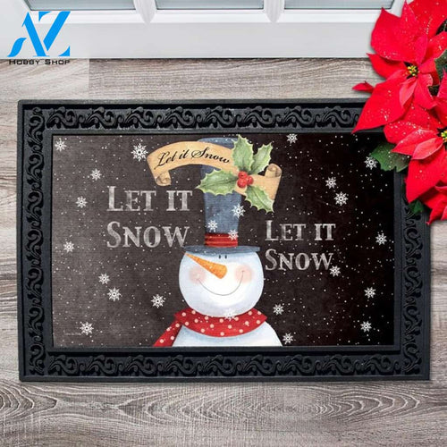 Let it Snow Snowman Doormat - 18" x 30"