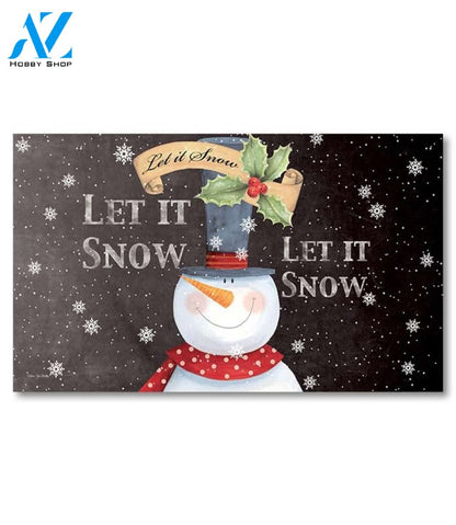 Let it Snow Snowman Doormat - 18" x 30"