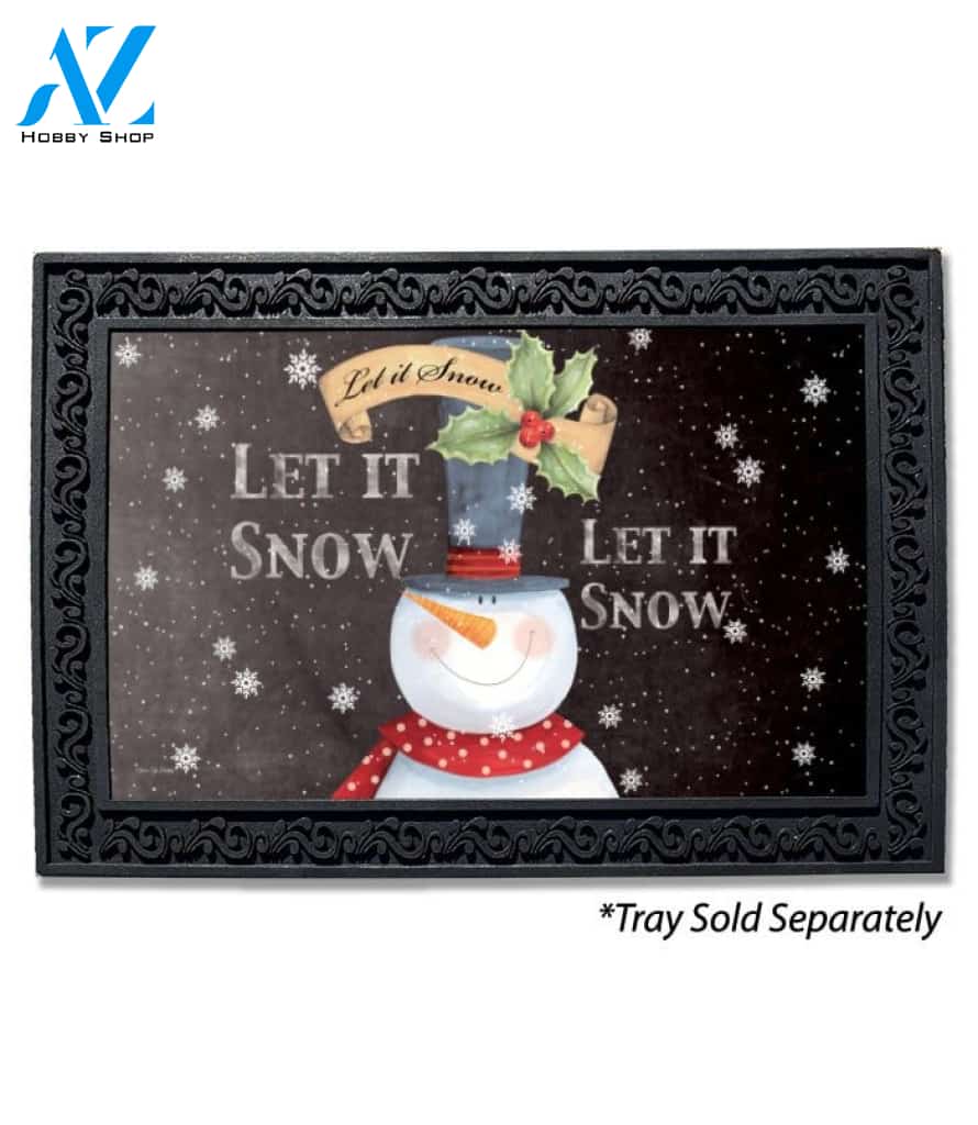 Let it Snow Snowman Doormat - 18" x 30"