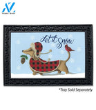 Let it Snow Winter Dachshund Doormat - 18" x 30"