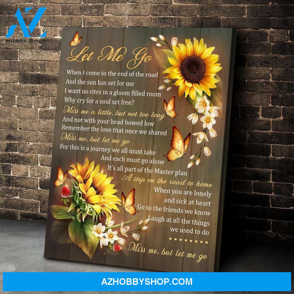 Let Me Go Butterfly Wall Art Canvas