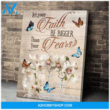 Let Your Faith Butterfly Wall Art Canvas