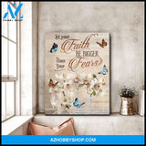 Let Your Faith Butterfly Wall Art Canvas