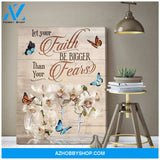 Let Your Faith Butterfly Wall Art Canvas