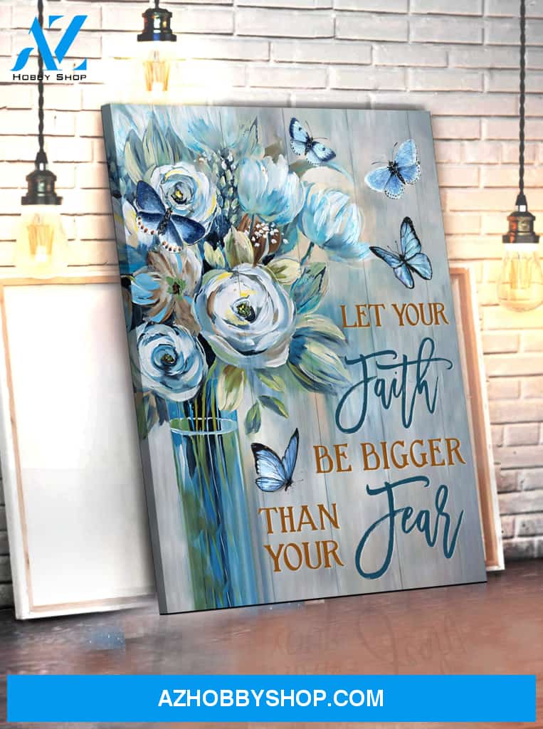 Let Your Faith Butterfly Wall Art Canvas
