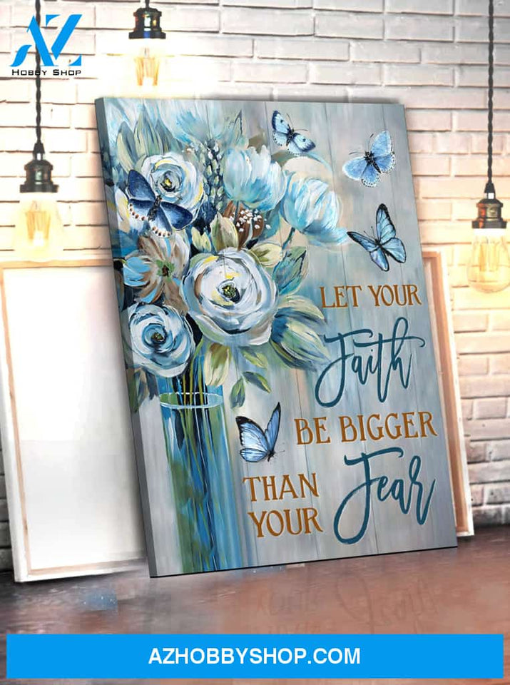 Let Your Faith Butterfly Wall Art Canvas