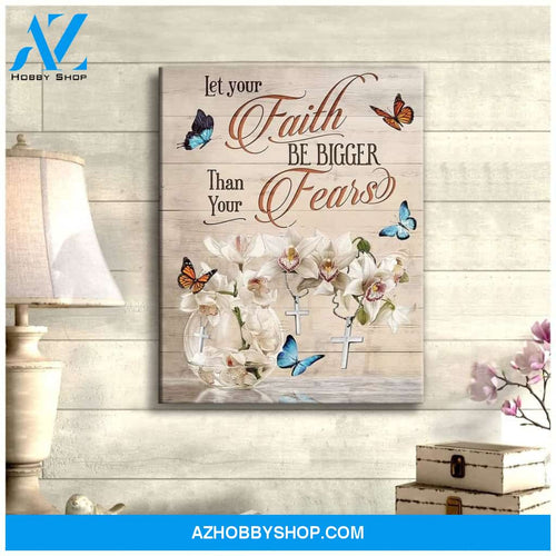 Let Your Faith Butterfly Wall Art Canvas