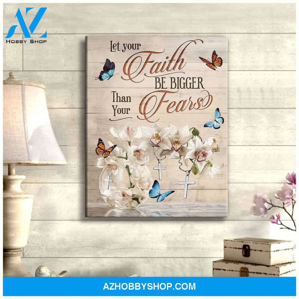 Let Your Faith Butterfly Wall Art Canvas