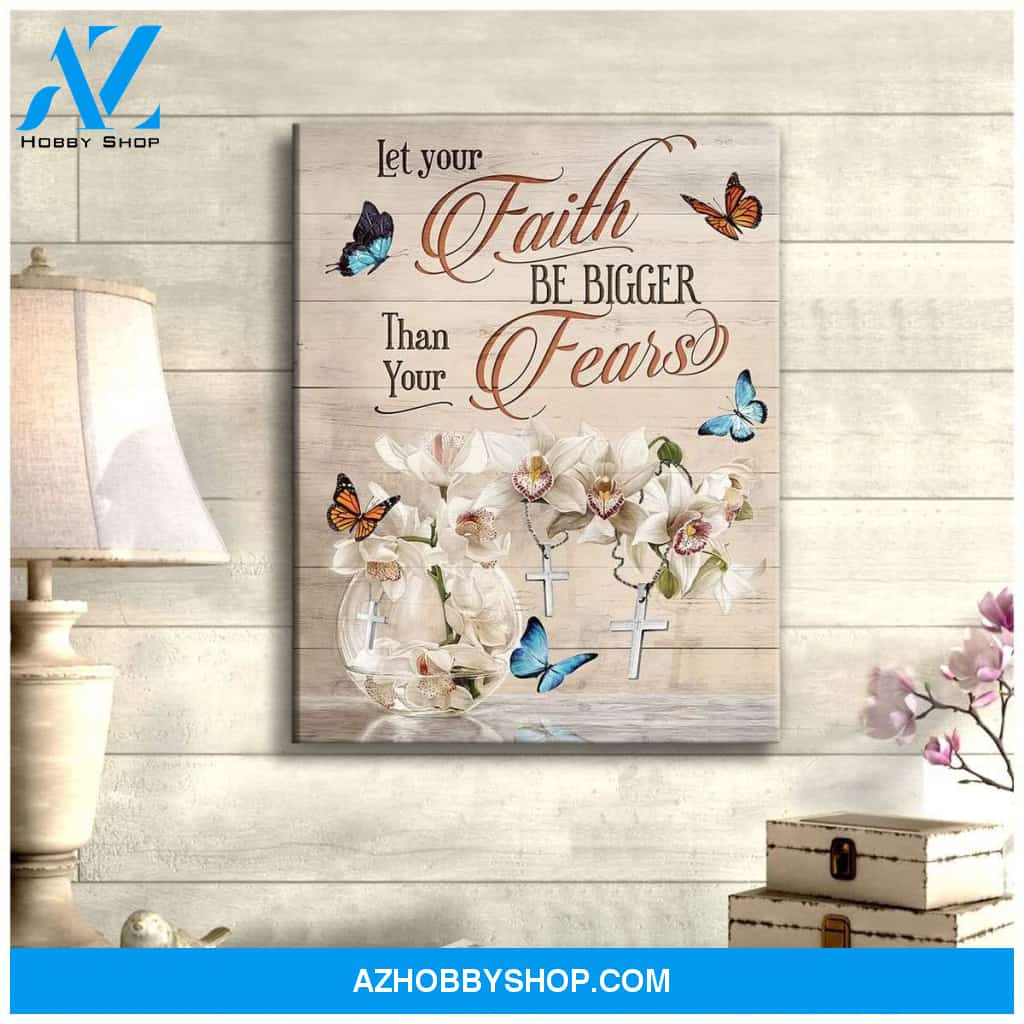 Let Your Faith Butterfly Wall Art Canvas