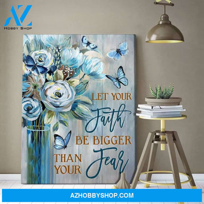 Let Your Faith Butterfly Wall Art Canvas