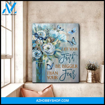 Let Your Faith Butterfly Wall Art Canvas