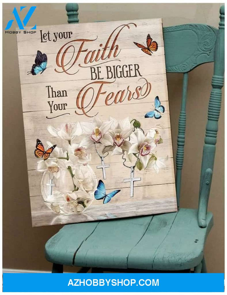 Let Your Faith Butterfly Wall Art Canvas