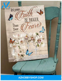 Let Your Faith Butterfly Wall Art Canvas