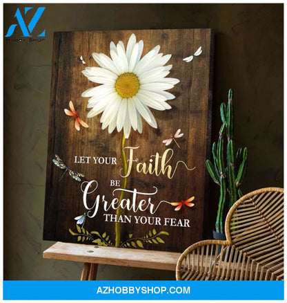 Let Your Faith Dragonfly Wall Art Canvas