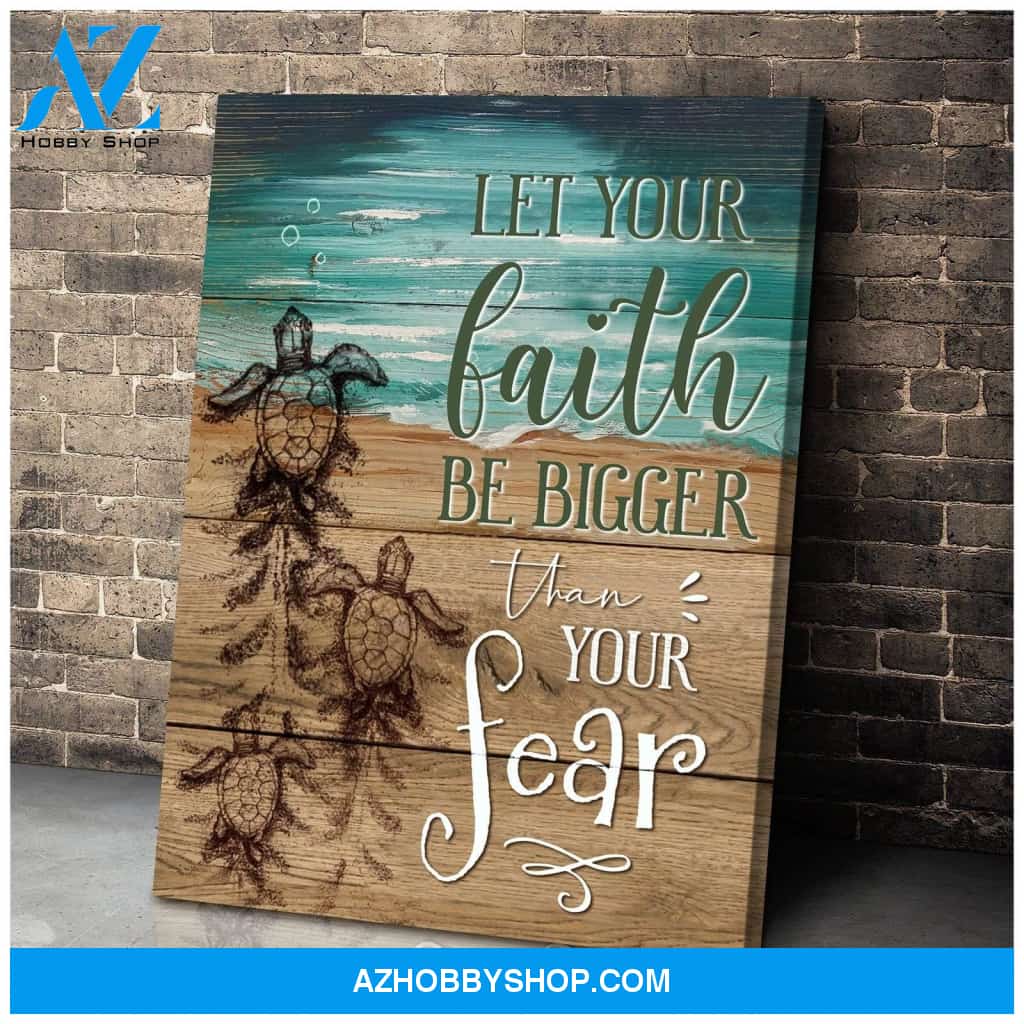 Let Your Faith Turtle Wall Art Canvas