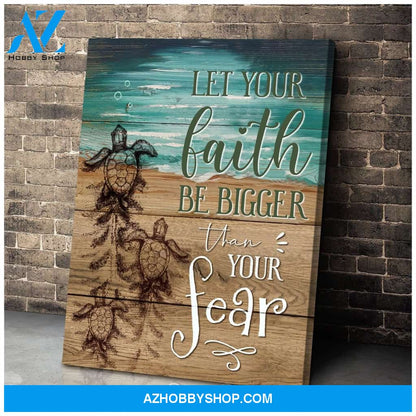 Let Your Faith Turtle Wall Art Canvas