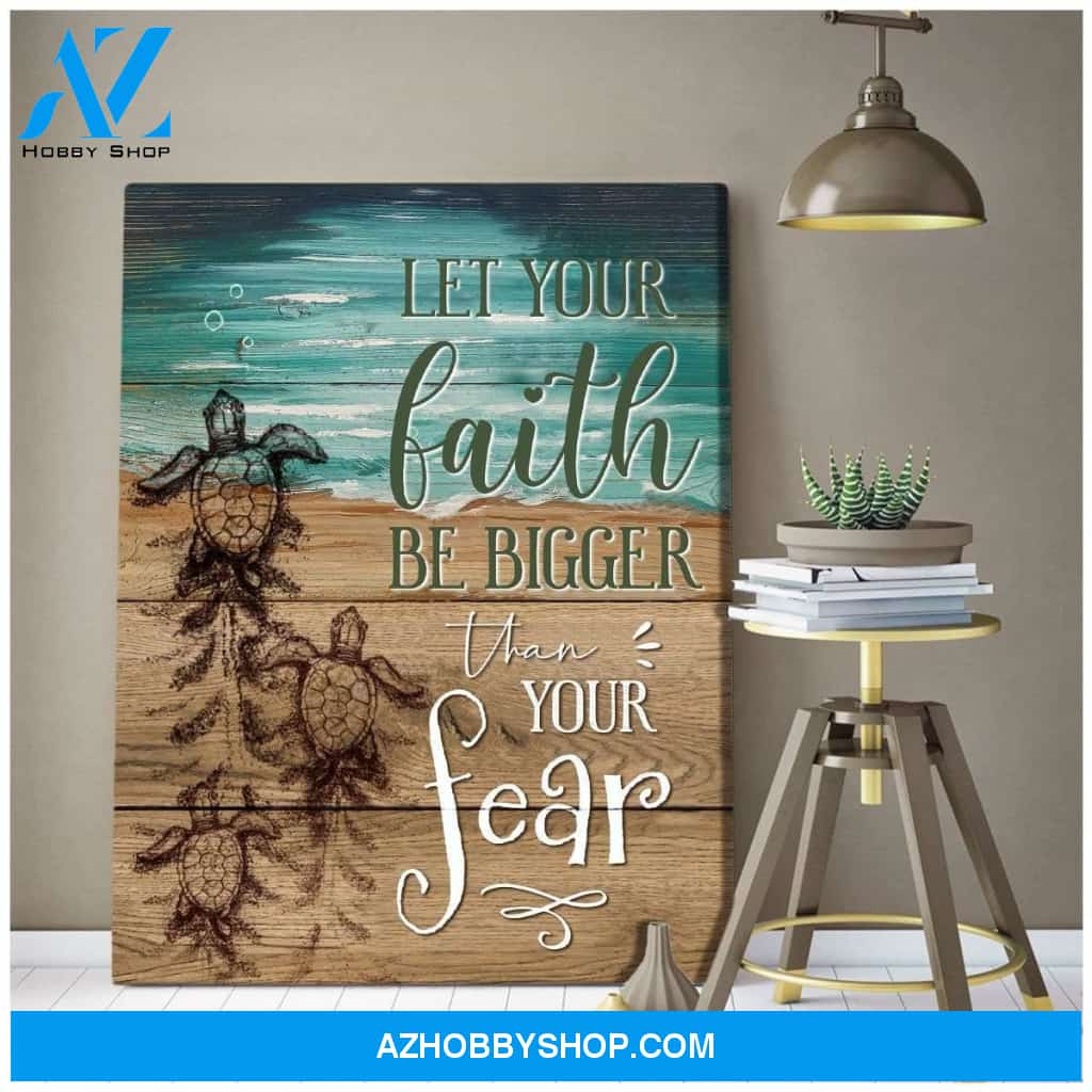 Let Your Faith Turtle Wall Art Canvas