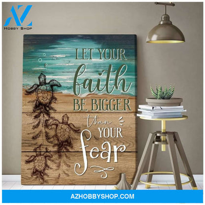 Let Your Faith Turtle Wall Art Canvas