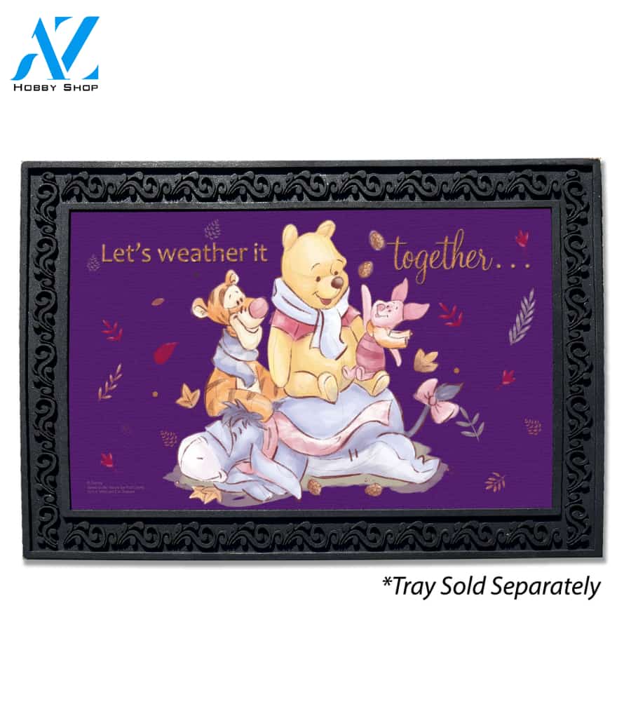 Let's Weather it Together Pooh Doormat - 18" x 30"