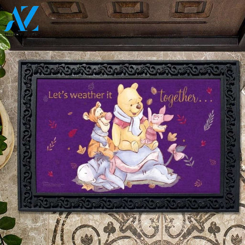 Let's Weather it Together Pooh Doormat - 18" x 30"
