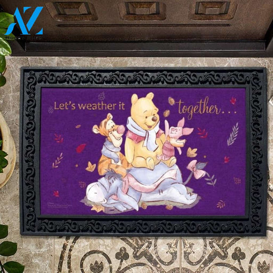 Let's Weather it Together Pooh Doormat - 18" x 30"