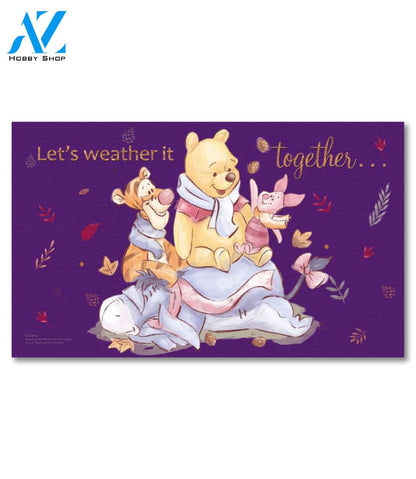 Let's Weather it Together Pooh Doormat - 18" x 30"