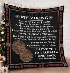 Letter Blanket, To My Viking Blanket,  Gift For Fan, Gift For Kid.