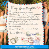 Letter From Grandma To Granddaughter - Fleece Blanket - Gifts For Granddaughters, Christmas Gifts, Fleece Blankets With Quotes