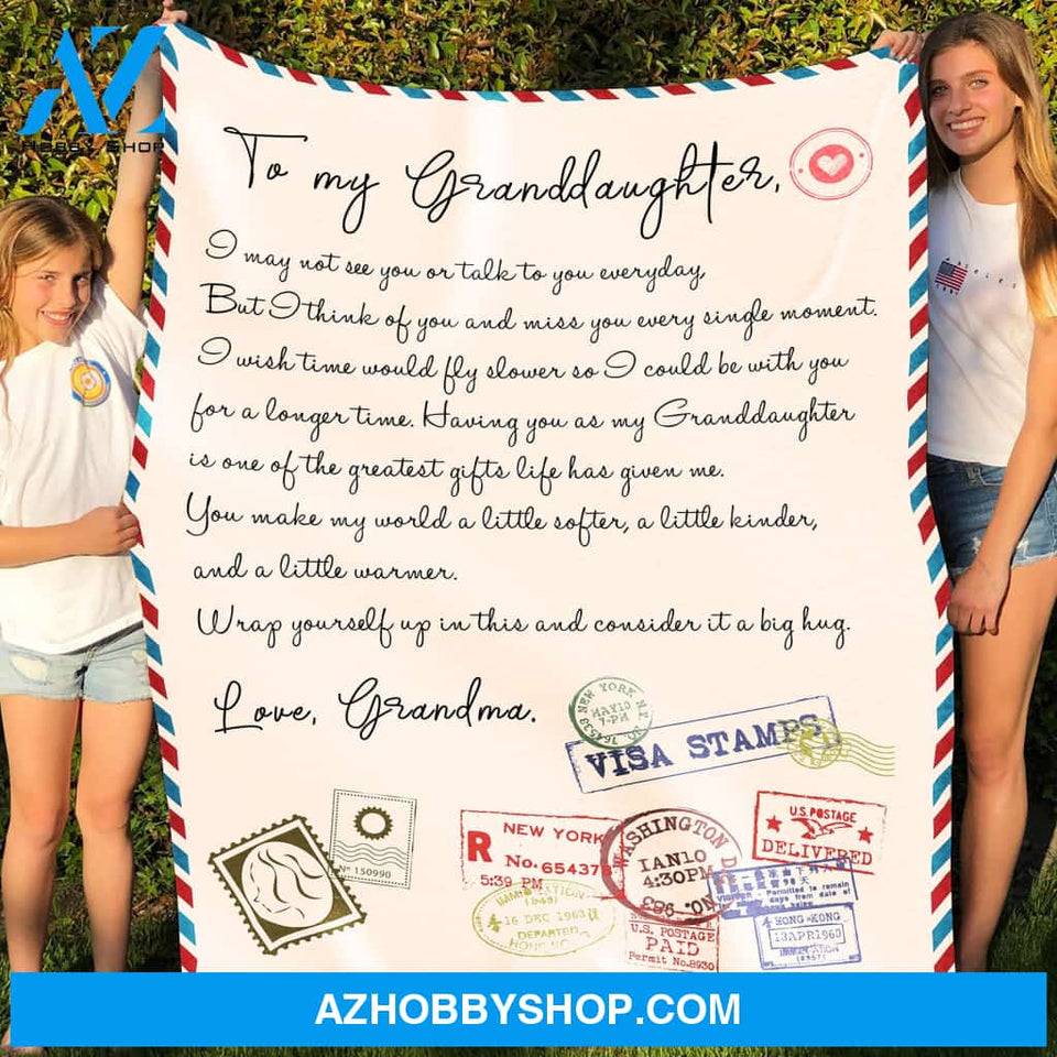 Letter From Grandma To Granddaughter - Fleece Blanket - Gifts For Granddaughters, Christmas Gifts, Fleece Blankets With Quotes