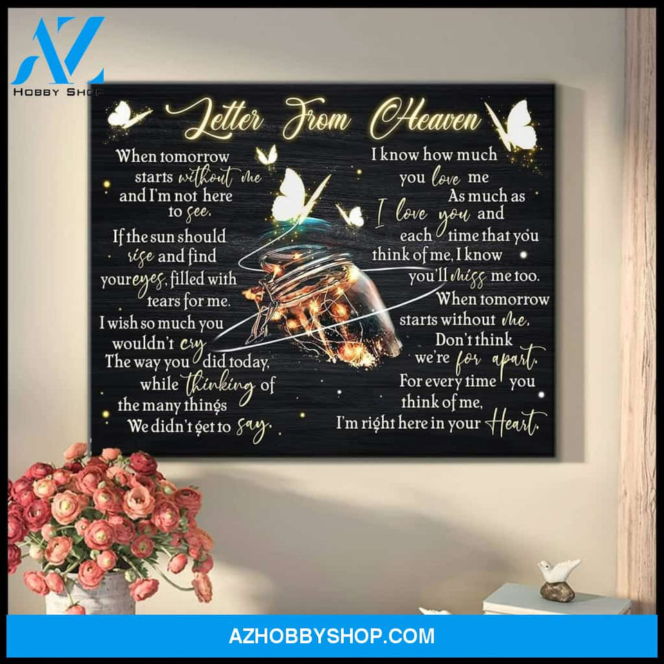 Zalooo Letter From Heaven Butterfly V2 Wall Art Canvas